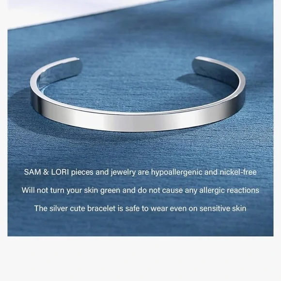 NWOT- Silver Bangle Bracelet for Women - Picture 2 of 7